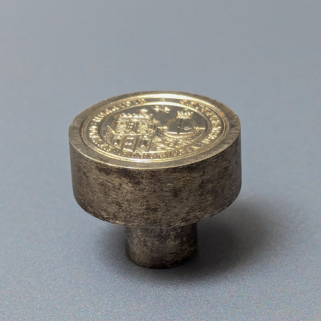 Late 19thC Steel English Town Desk Seal - Scarborough