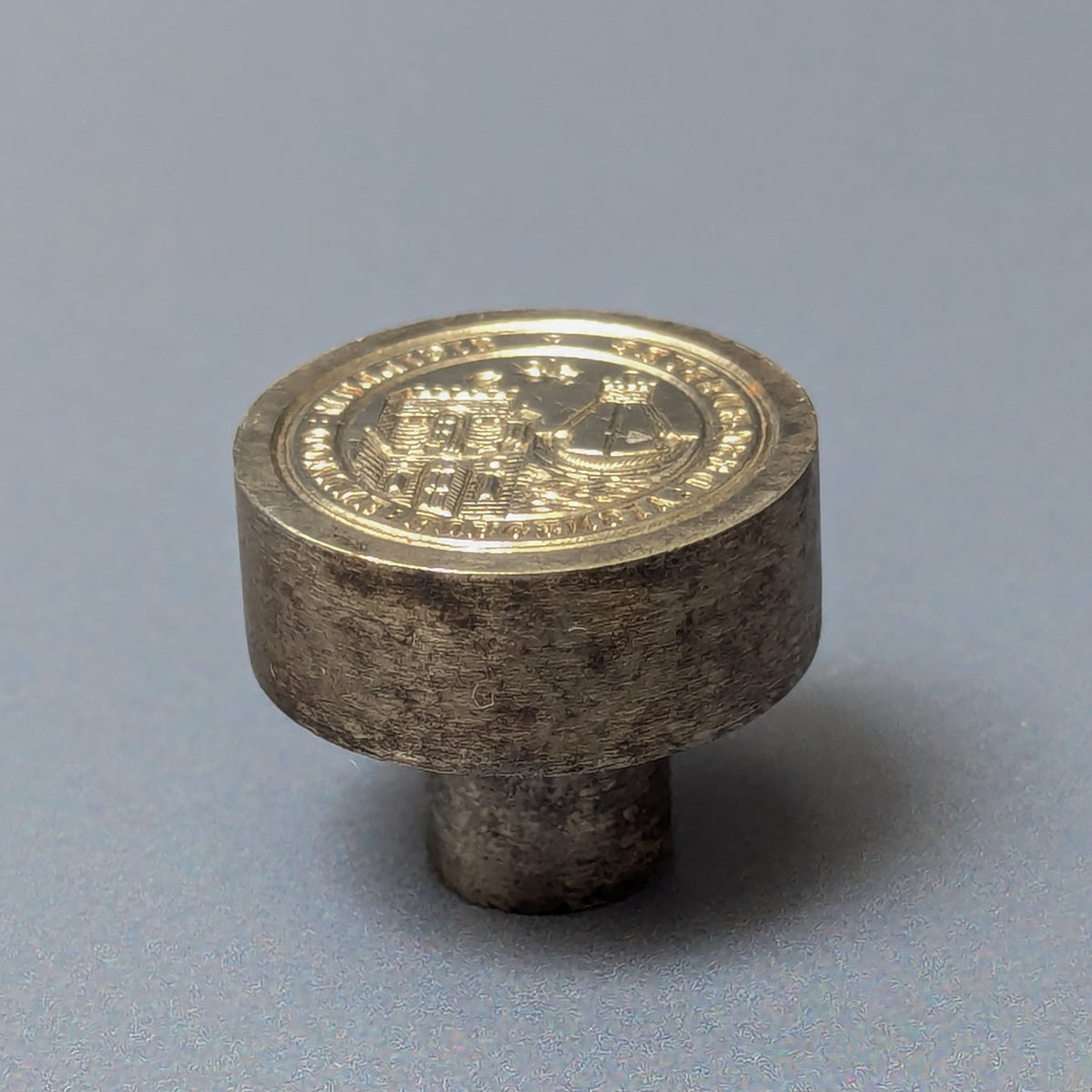 Late 19thC Steel English Town Desk Seal - Scarborough