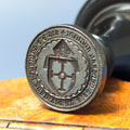 c1848 English Ebony & Steel Desk Wax Seal - Seal of Bishop William Ullathorne