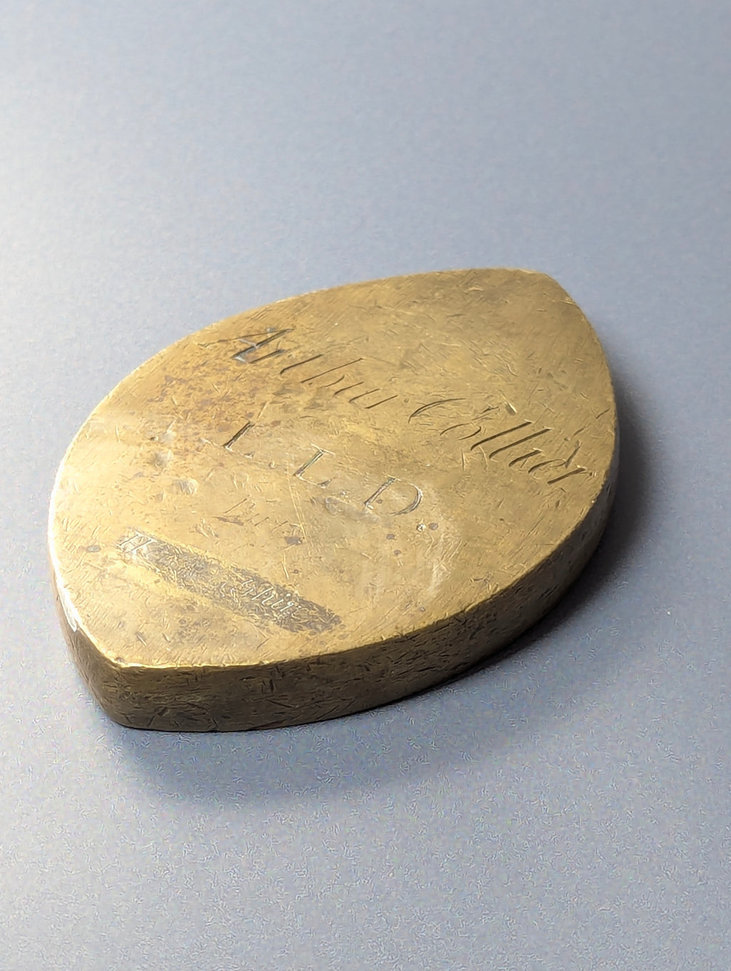 c1747 Brass Religious Desk Seal - Arthur Collier Sigillum Commissarij Huntingtoniae