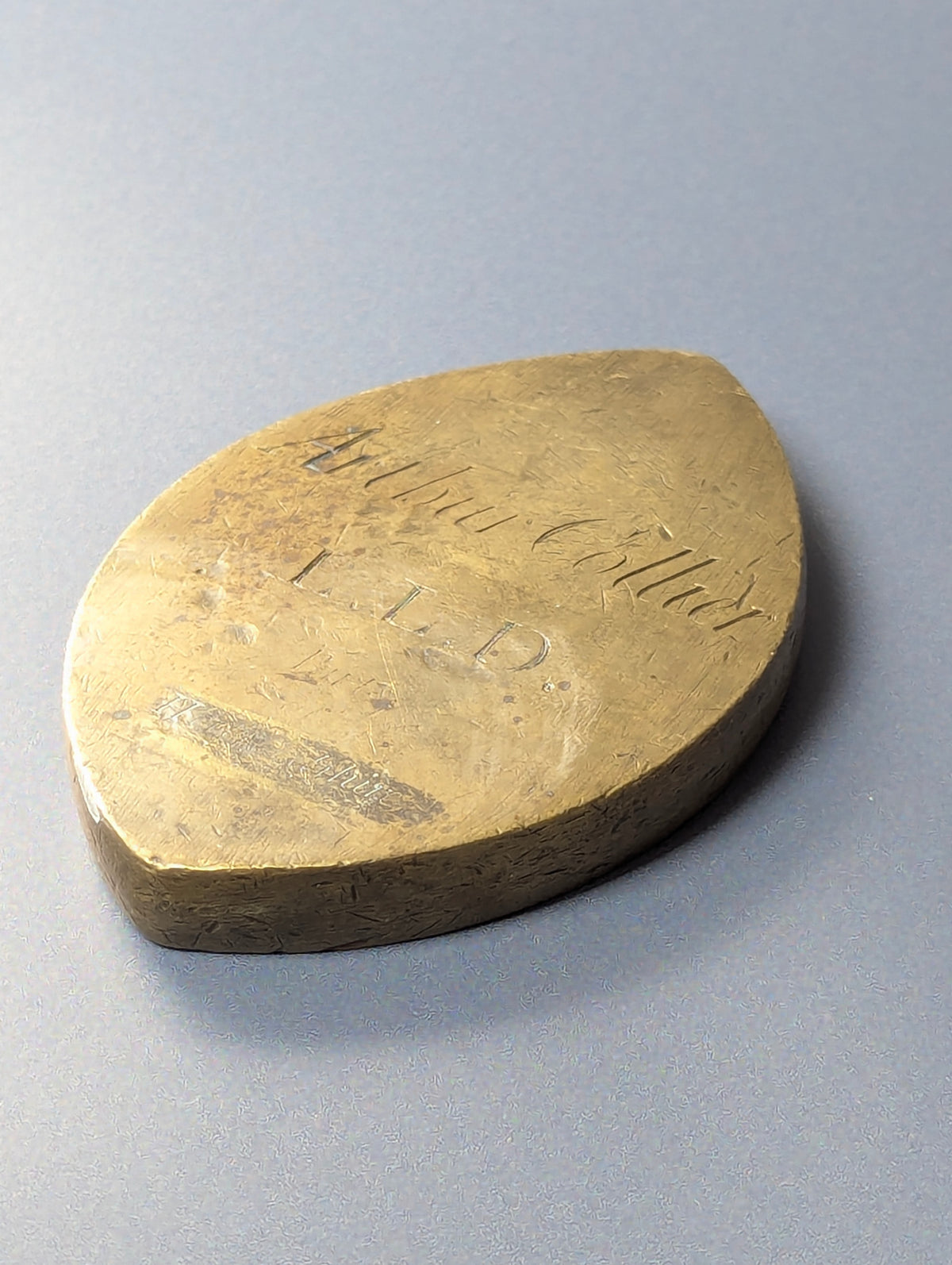 c1747 Brass Religious Desk Seal - Arthur Collier Sigillum Commissarij Huntingtoniae