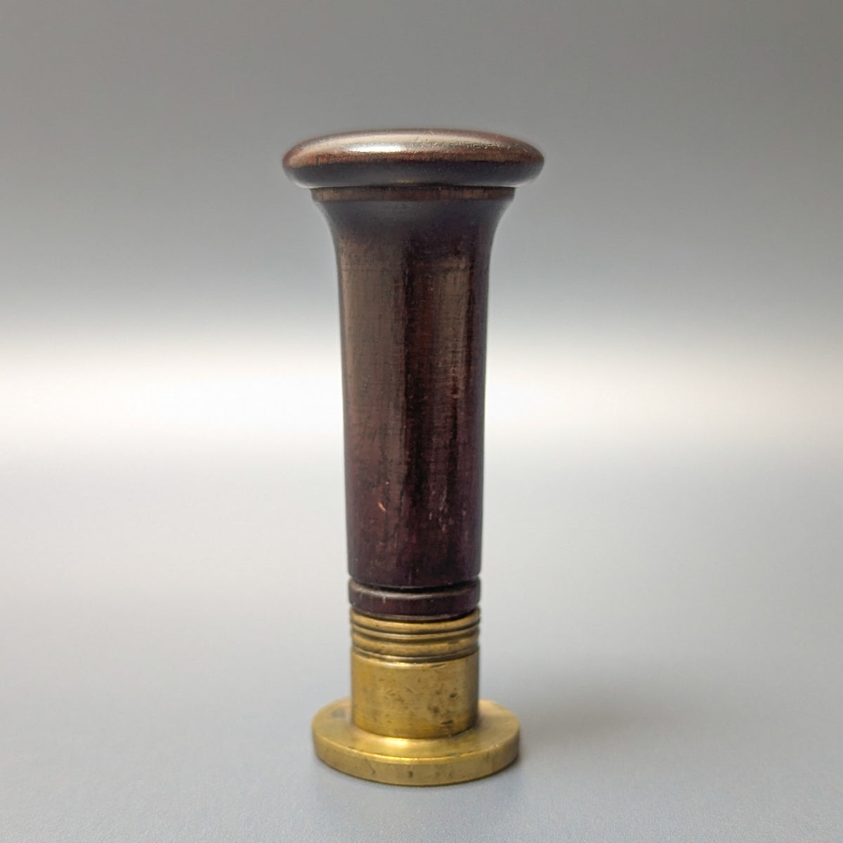 18thC Wood Brass Continental Masonic Desk Seal