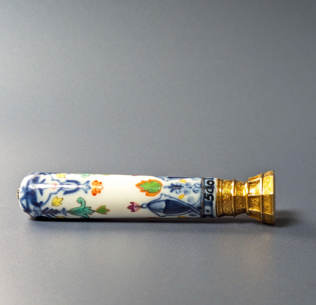 Fine Elaborate Gold Mounted Ceramic Armorial Seymour Tollemarche Duke of Somerset Desk Seal