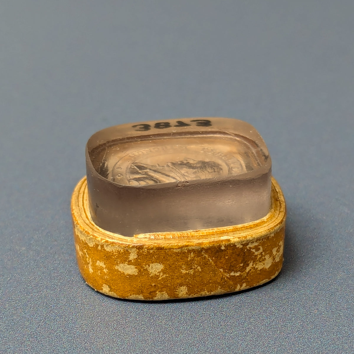 c1817 Glass Plaster Desk Matrix -  Honorem Perseverando Petimus