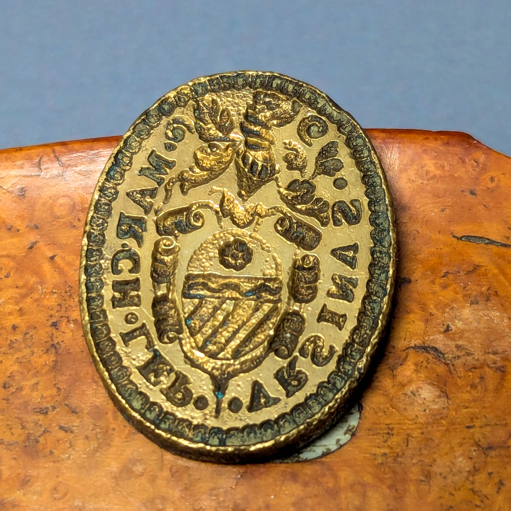 Pair of Small 18thC Continental Armorial Wax Seals