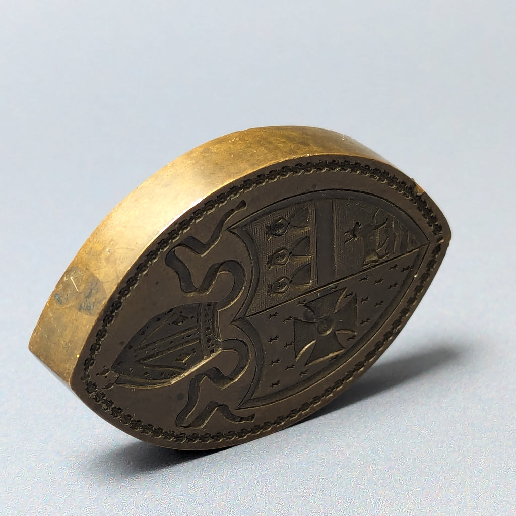 c1810 Bronze Religious Armorial Desk Seal - Charles Moss, Bishop of Oxford