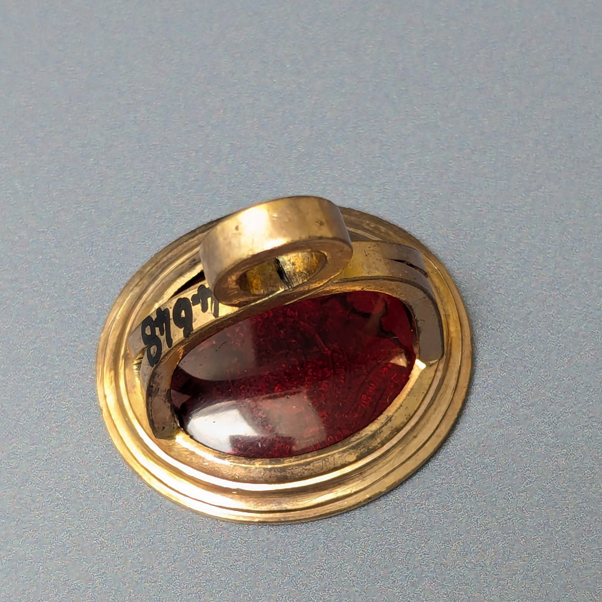 Early 19thC Gilt and Glass ROYAL HOSPITAL CHELSEA Fob Wax Seal