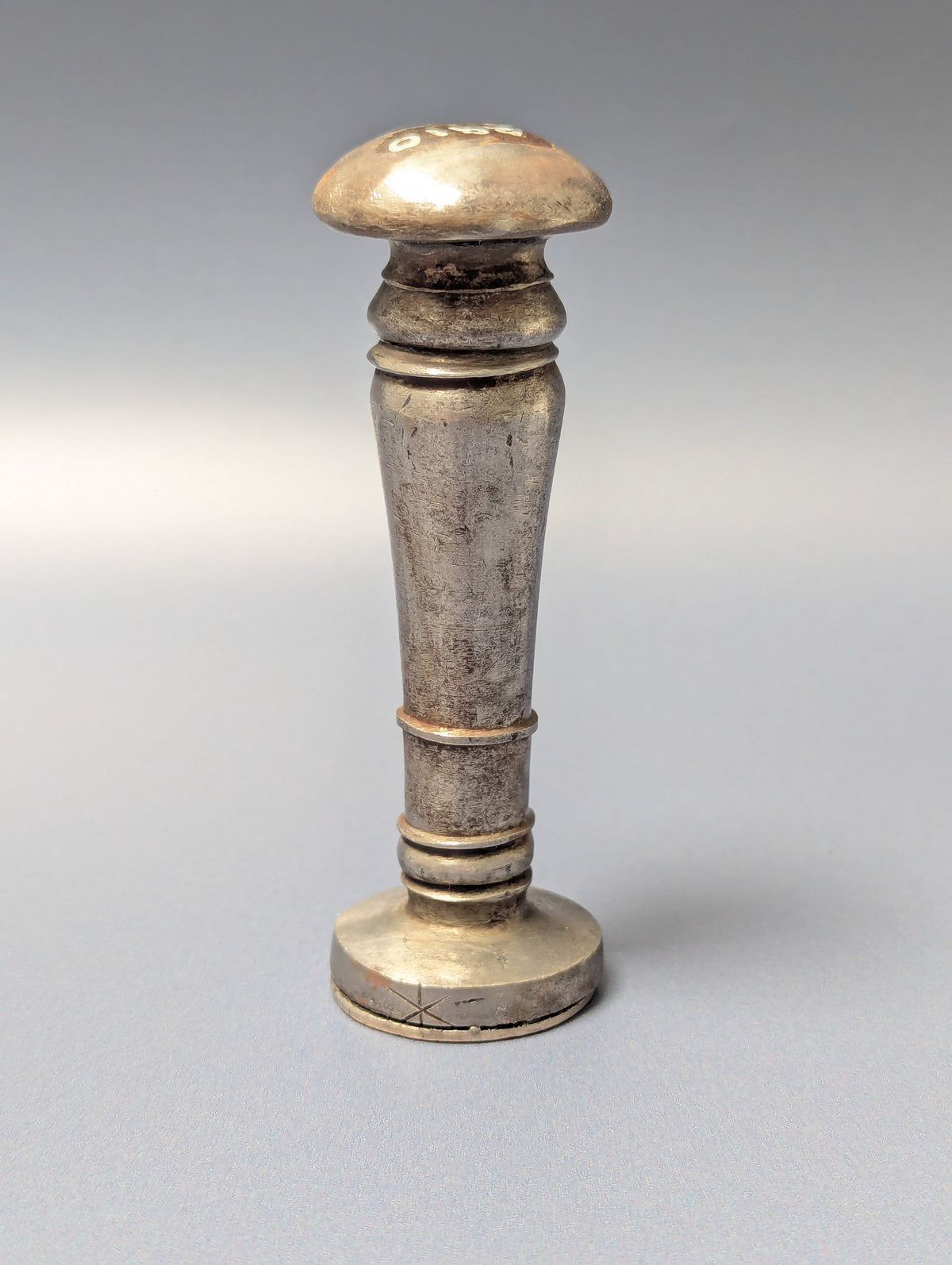 18thC Dutch Steel & Silver Personal Armorial Desk Seal - Johann Matthias Lodel