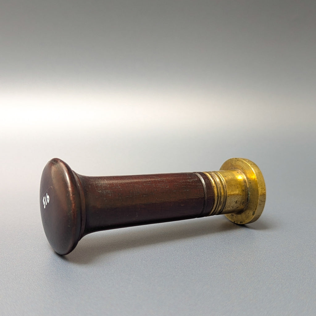 18thC Wood Brass Continental Masonic Desk Seal