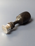 Fine George III Hallmarked Silver & Ebony Desk Seal - GORHAM