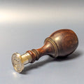 c1794 English Rosewood Makers' Mark Silver Armorial Desk Seal