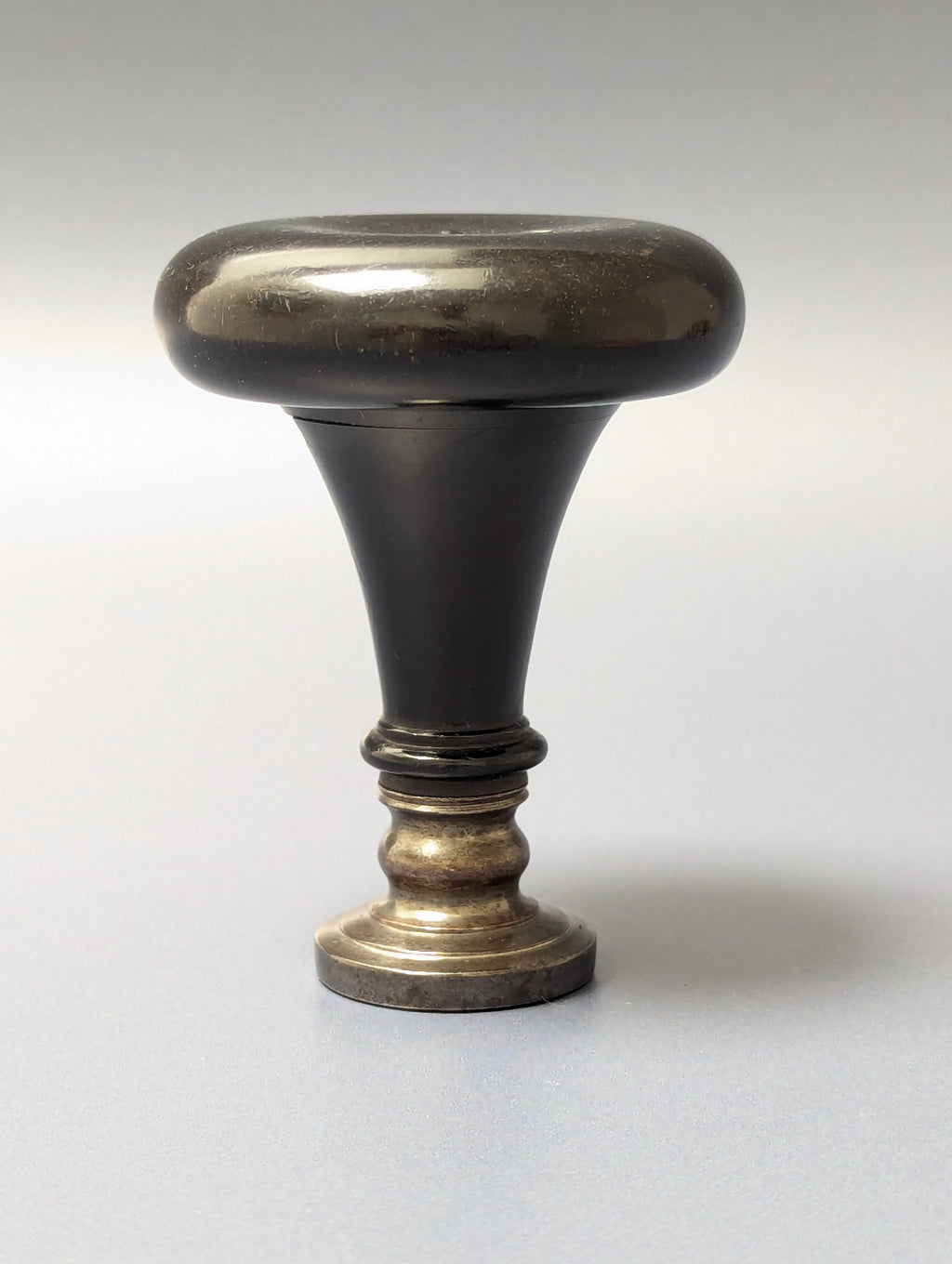 c1848 English Ebony & Steel Desk Wax Seal - Seal of Bishop William Ullathorne