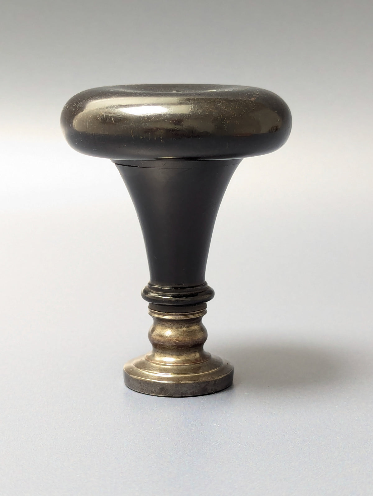 c1848 English Ebony & Steel Desk Wax Seal - Seal of Bishop William Ullathorne
