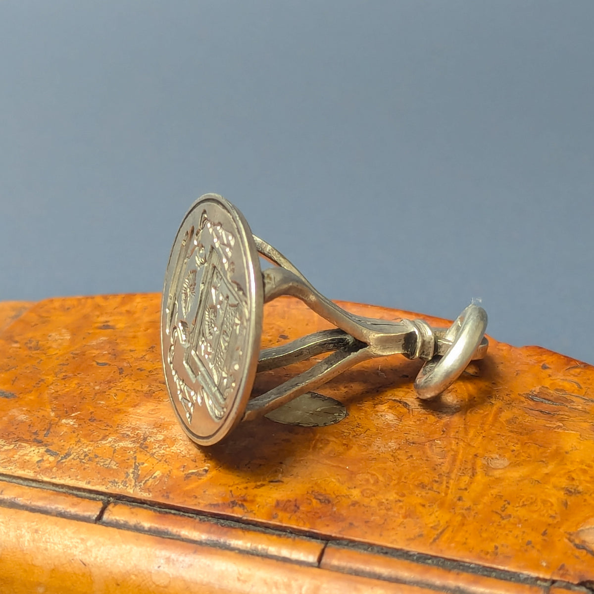 18thC Silver Germanic Bishop's Armorial Fob Seal