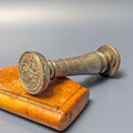 18thC Dutch Steel & Silver Personal Armorial Desk Seal - Johann Matthias Lodel