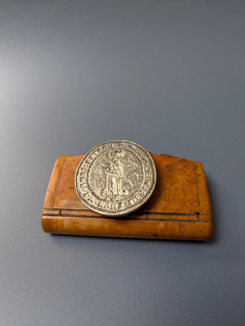 17/18thC Marked Silver Italian Religious Fob Seal - Nostre Dame du Mont Destel