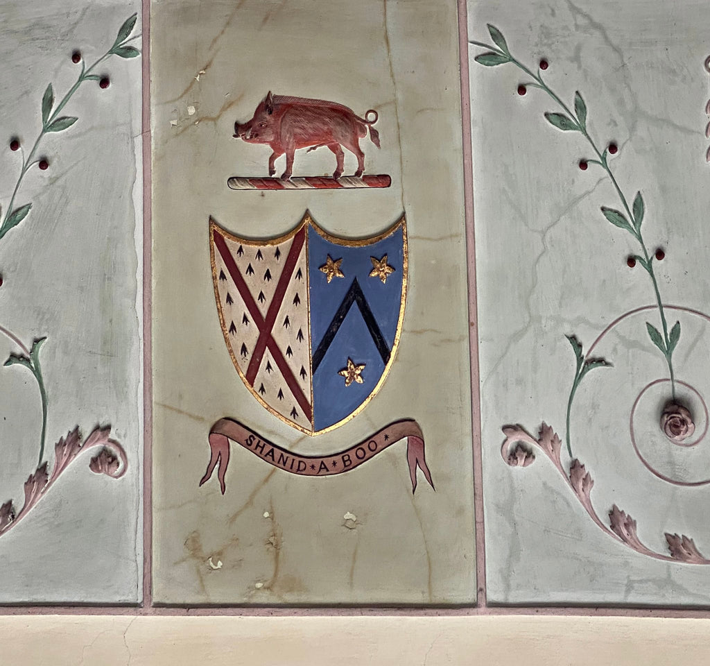 painted armorial of Fitzgerald family desk wax seal