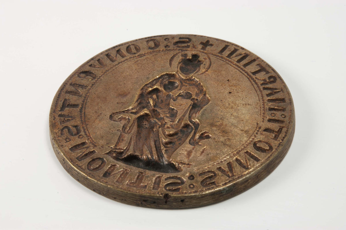 Early French Convent Bronze Desk Seal