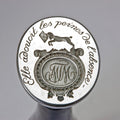 Ebony and Steel Desk Seal
