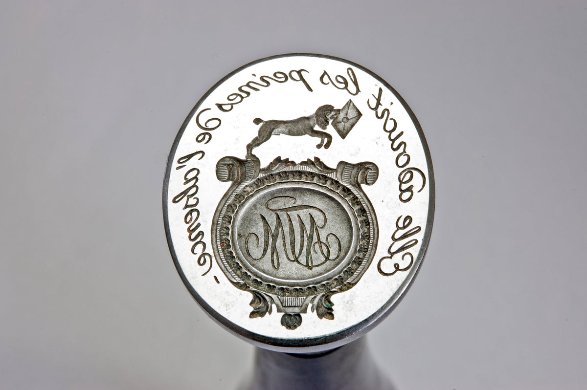Ebony and Steel Desk Seal