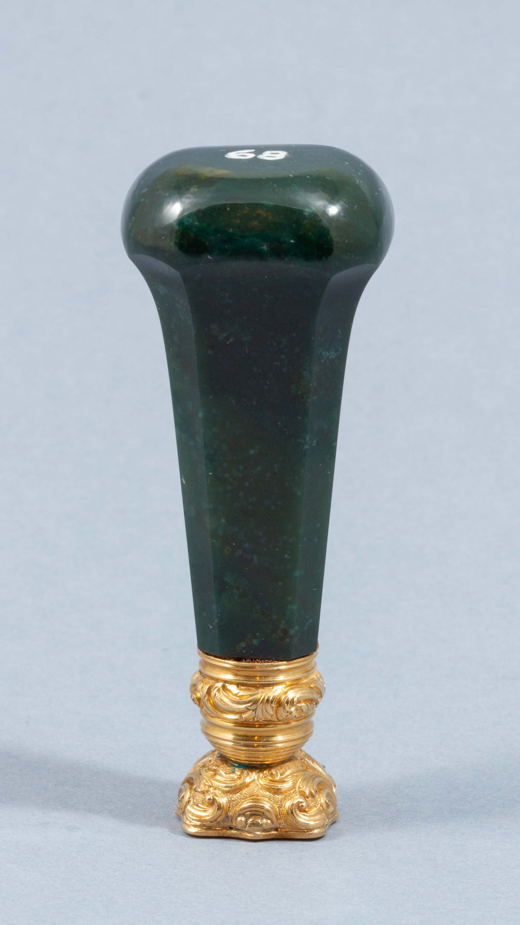 A Hardstone and Gold Desk Seal, English Circa 1850