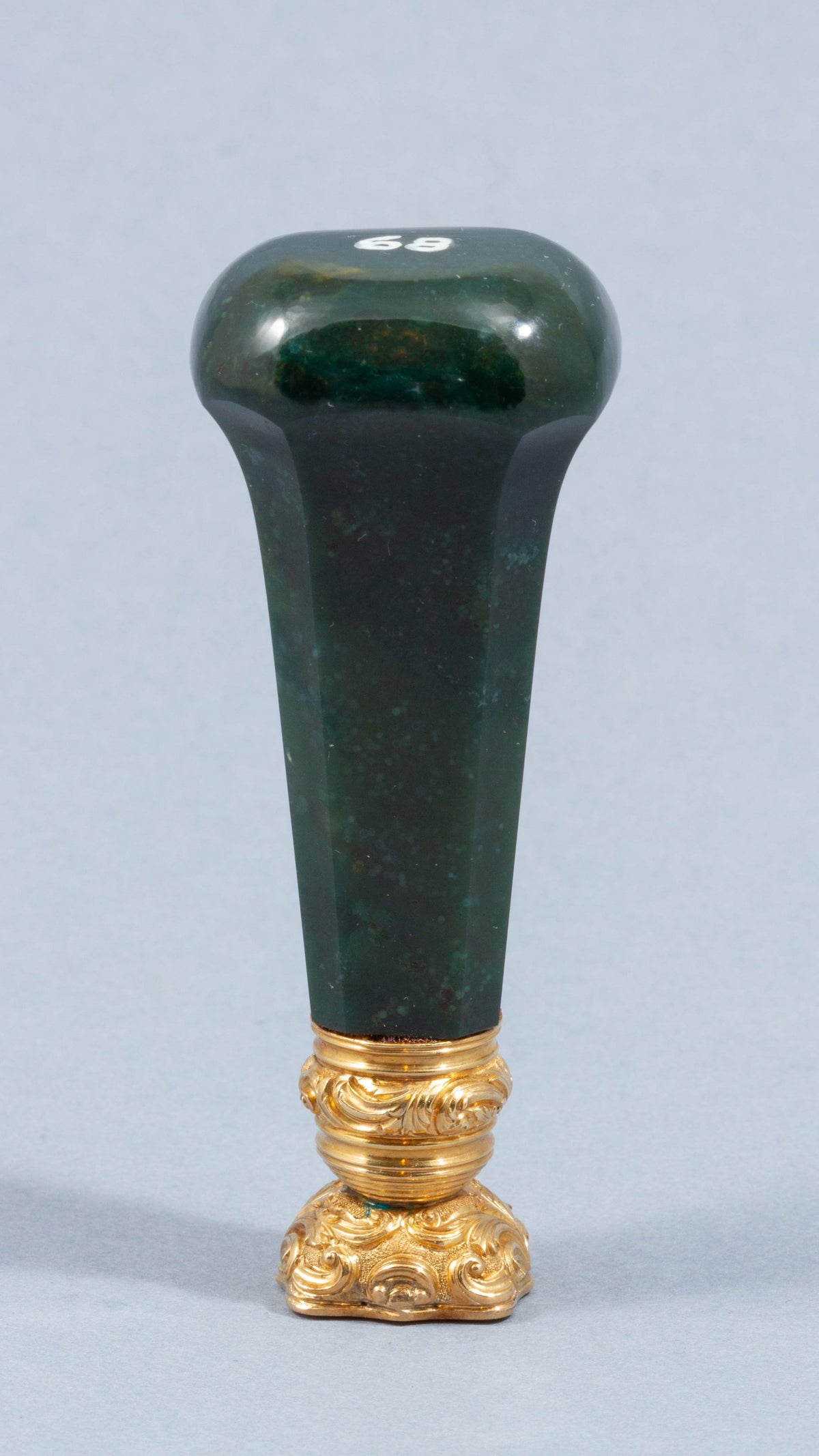 A Hardstone and Gold Desk Seal, English Circa 1850