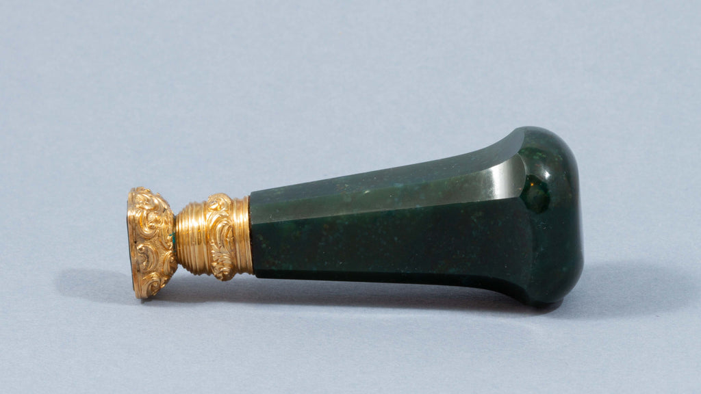 A Hardstone and Gold Desk Seal, English Circa 1850