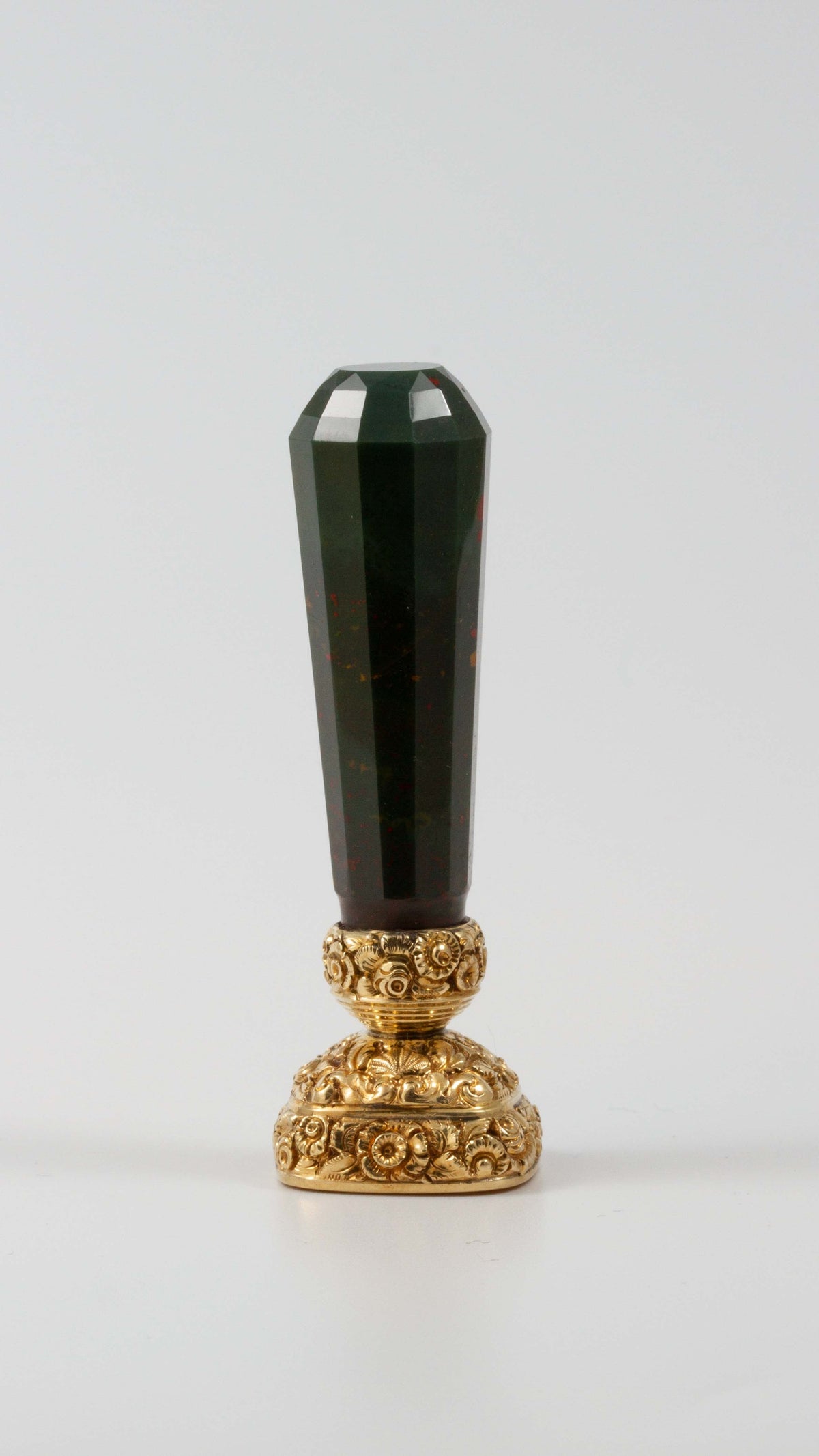 19thC Bloodstone & Gold Armorials Desk Wax Seal