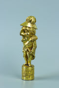 Gilt figure of Wellington in uniform on wax seal