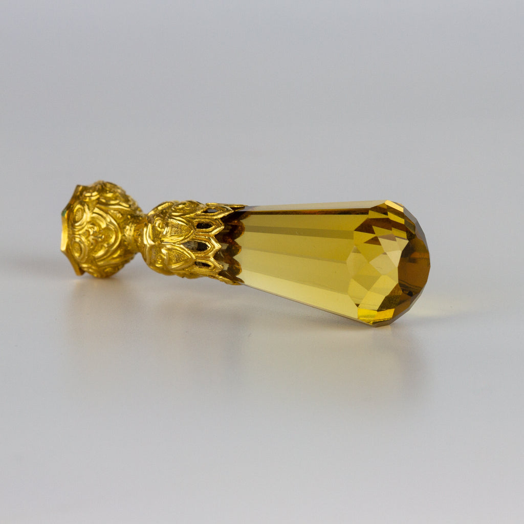Faceted Citrine and Gold 'Cat' Desk Seal