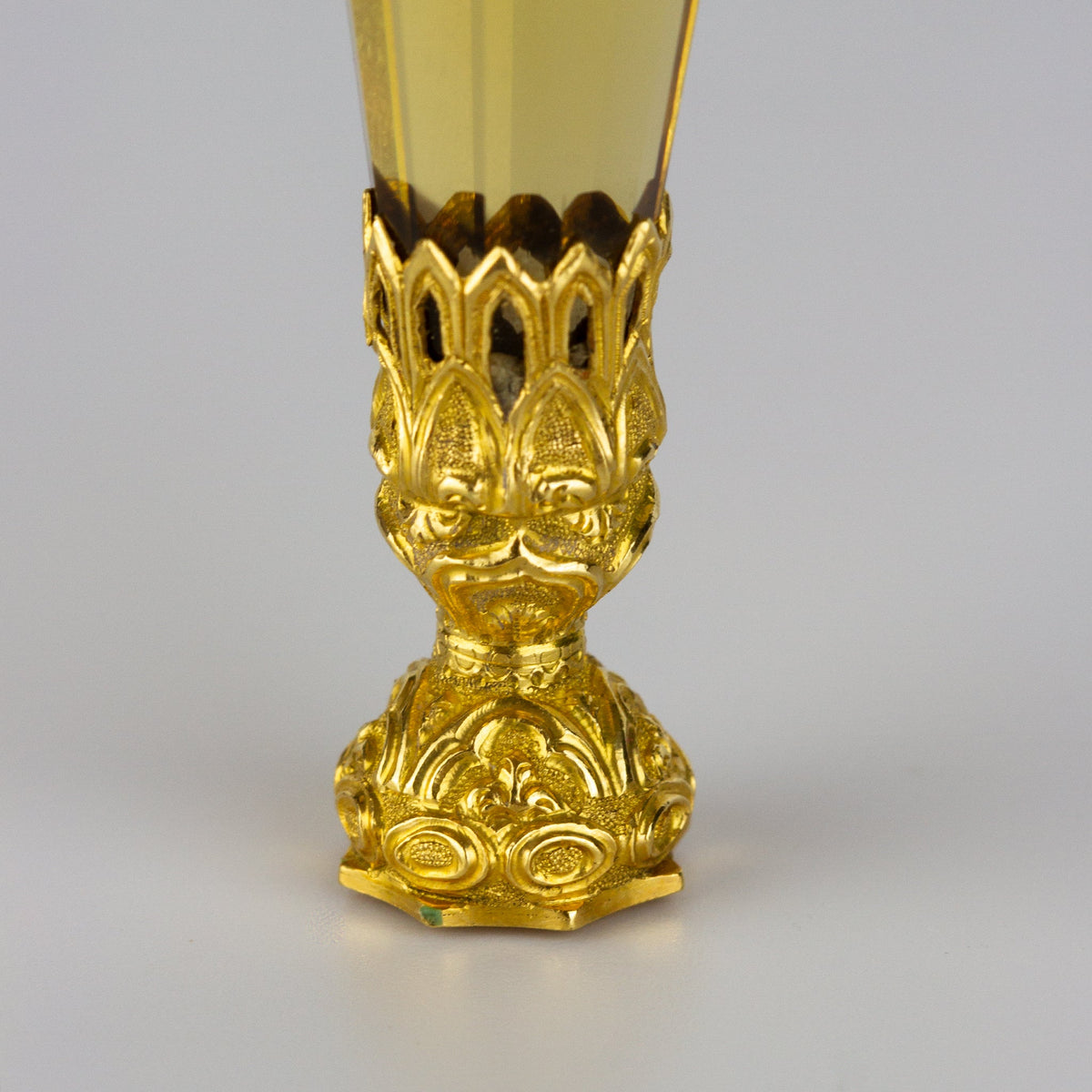 Faceted Citrine and Gold 'Cat' Desk Seal