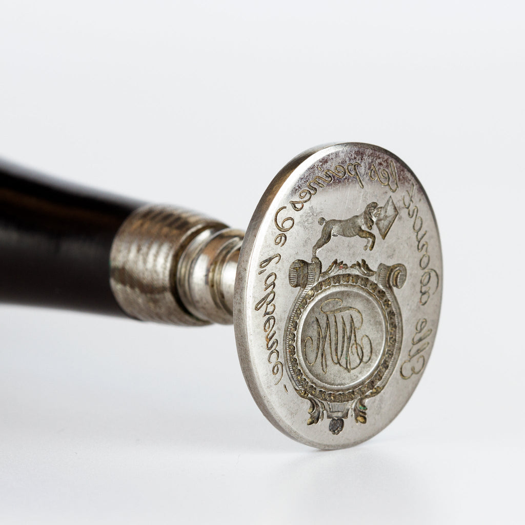 Ebony and Steel Desk Seal