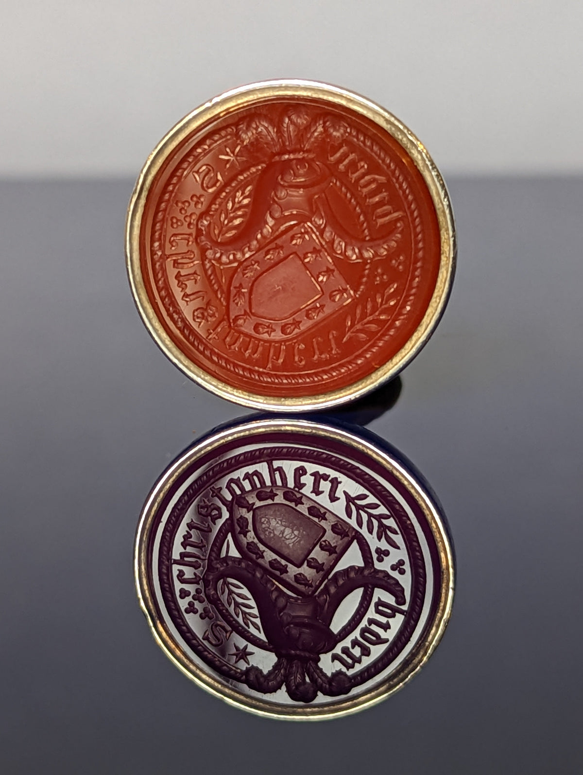 A Silver Fob Seal with Carnelian Matrix