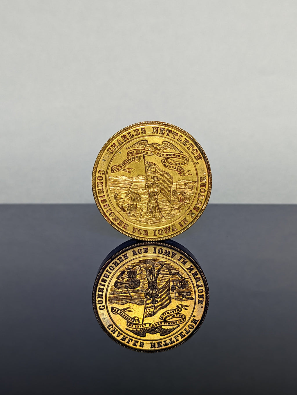 Matrix detail for an American wax seal for Iowa State