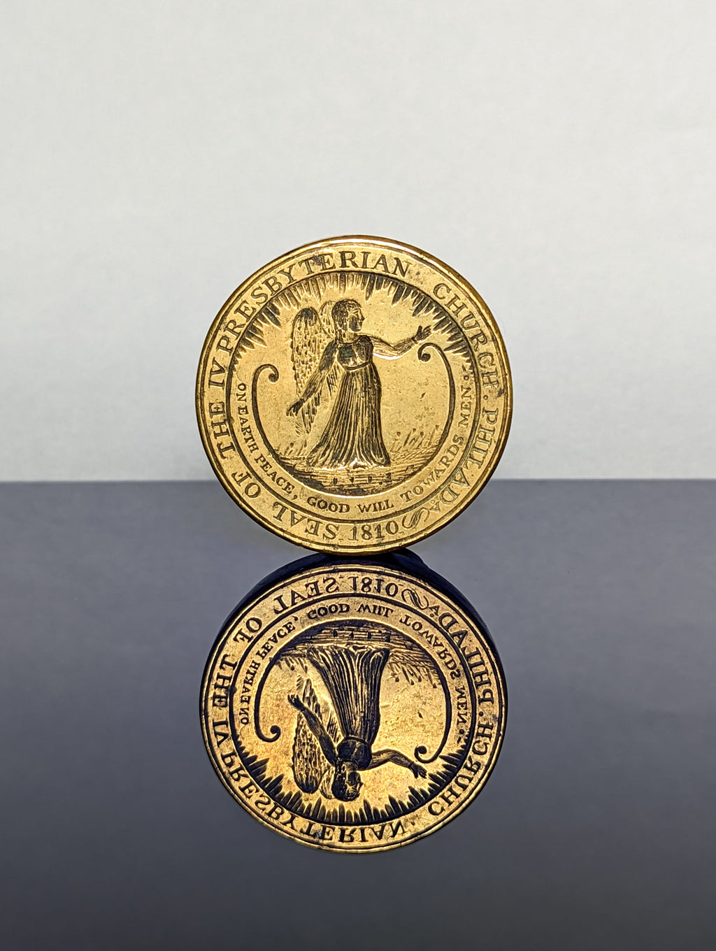 Antique  brass wax seal Presbyterian church Philadelphia