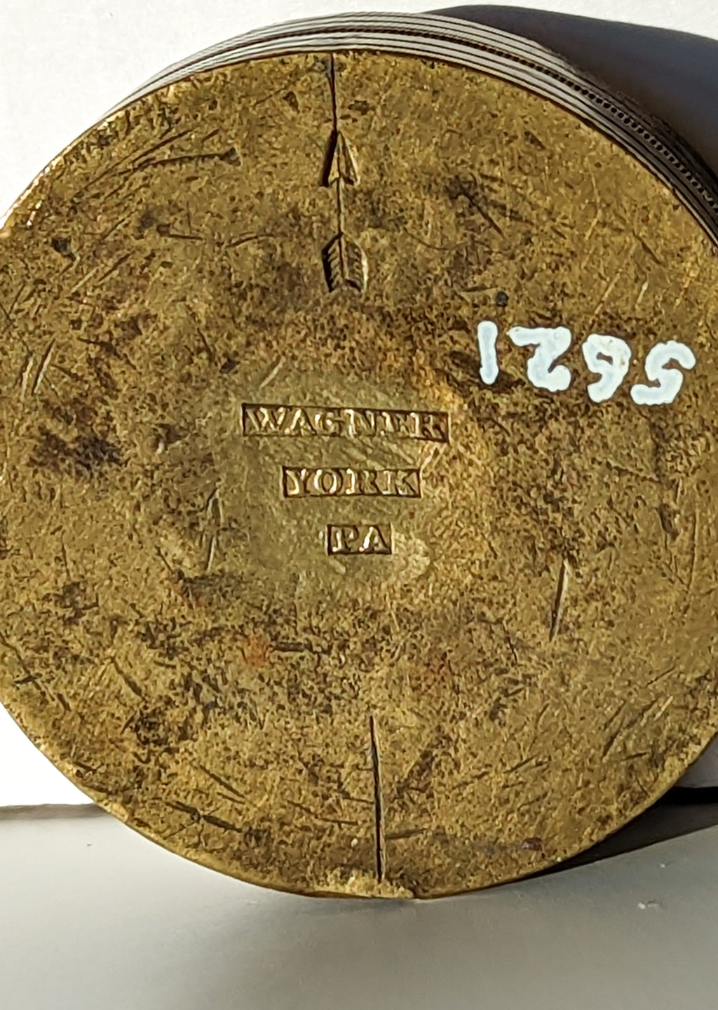 Antique American wax seal showing reverse and name Wagner York PA