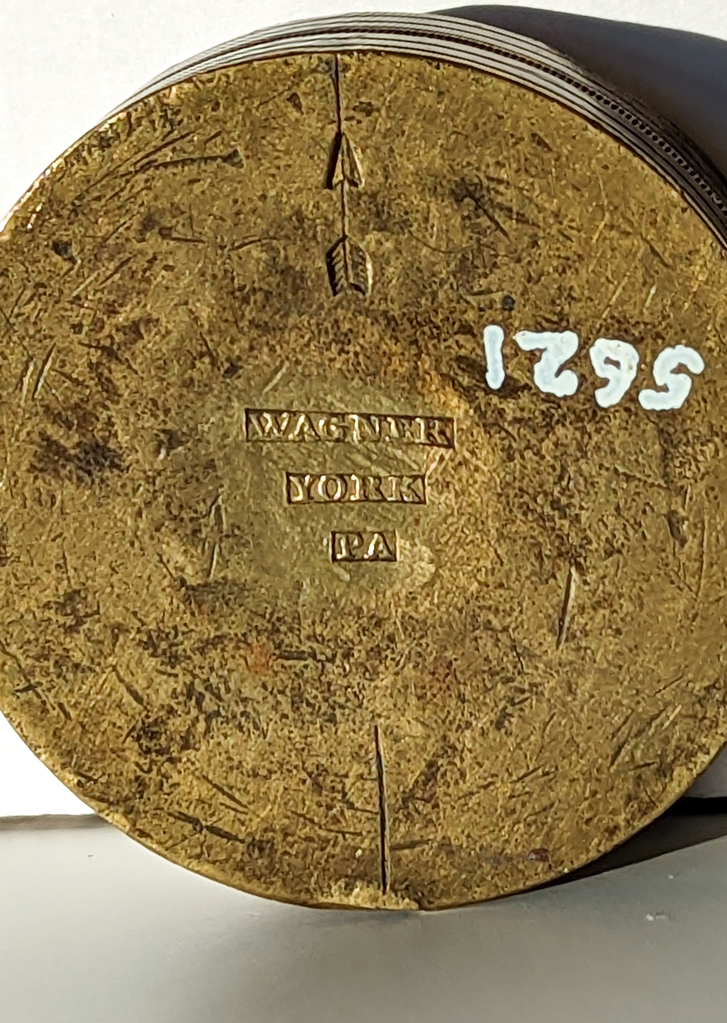 Antique American wax seal showing reverse and name Wagner York PA