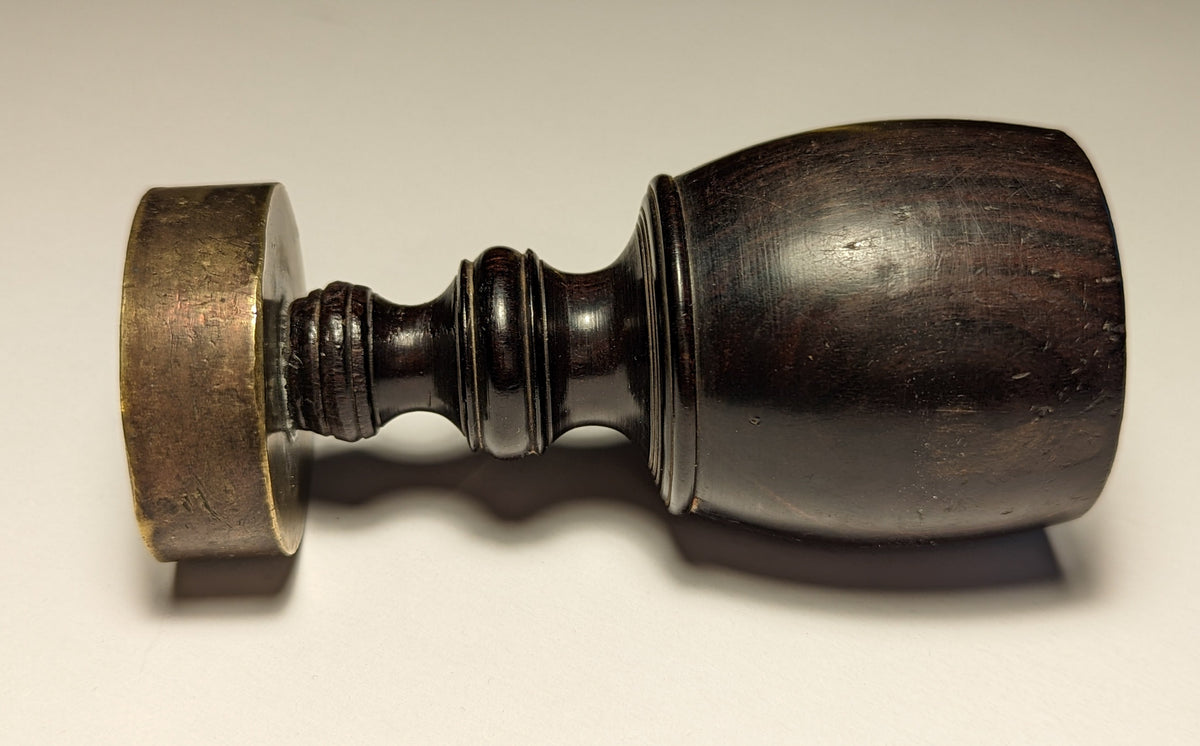 Wood and brass antique wax seal for the first archbishop of New York