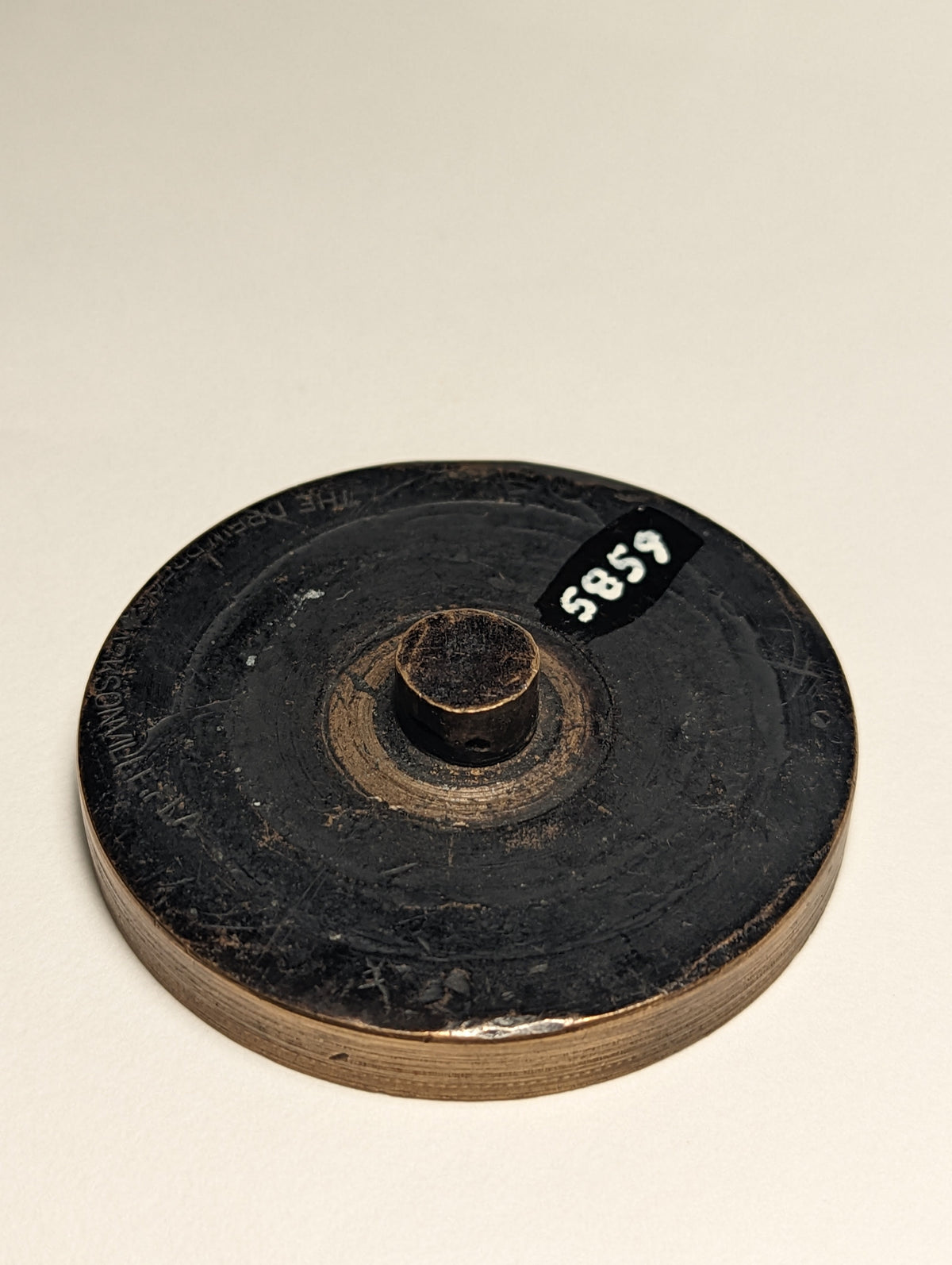 Back of the antique american wax seal for Florida with machine spigot